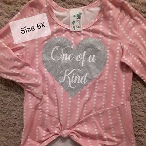 Girls shirt,  Size 6X, Soft material, sparkly.